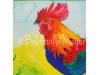 rooster watercolor painting